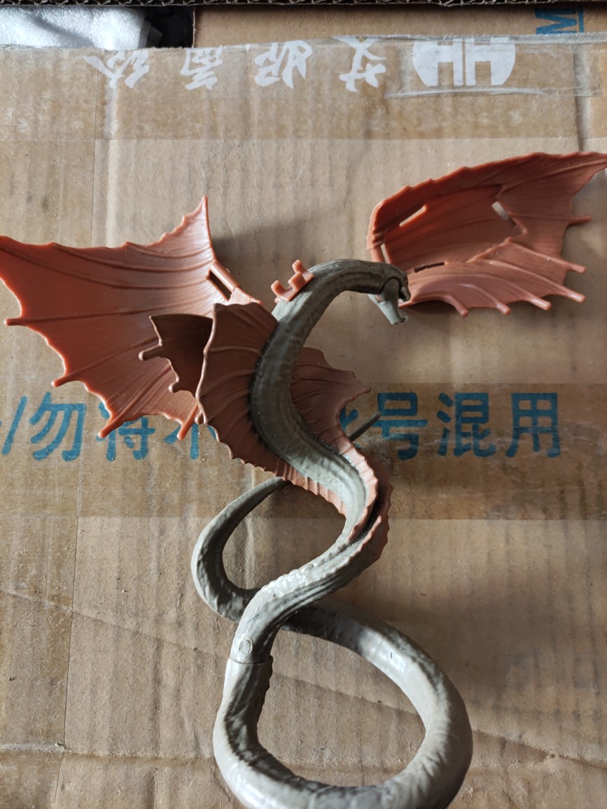 正版散货彩星哥斯拉大战金刚godzilla鸣蛇翅膀缺补丁处理老货
