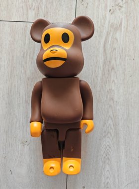 满百包邮正版无包装老散货暴力熊BEARBRICK400%积木熊猿人头猩猩