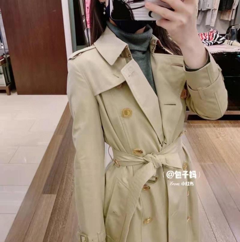 荷兰直邮burberry 女士经典款chelsea切尔西系列蜜色风衣外套