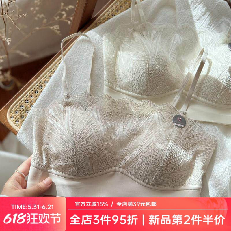 温柔防走光~纯欲蕾丝美背抹胸式打底内衣女背心无钢圈文胸细肩带