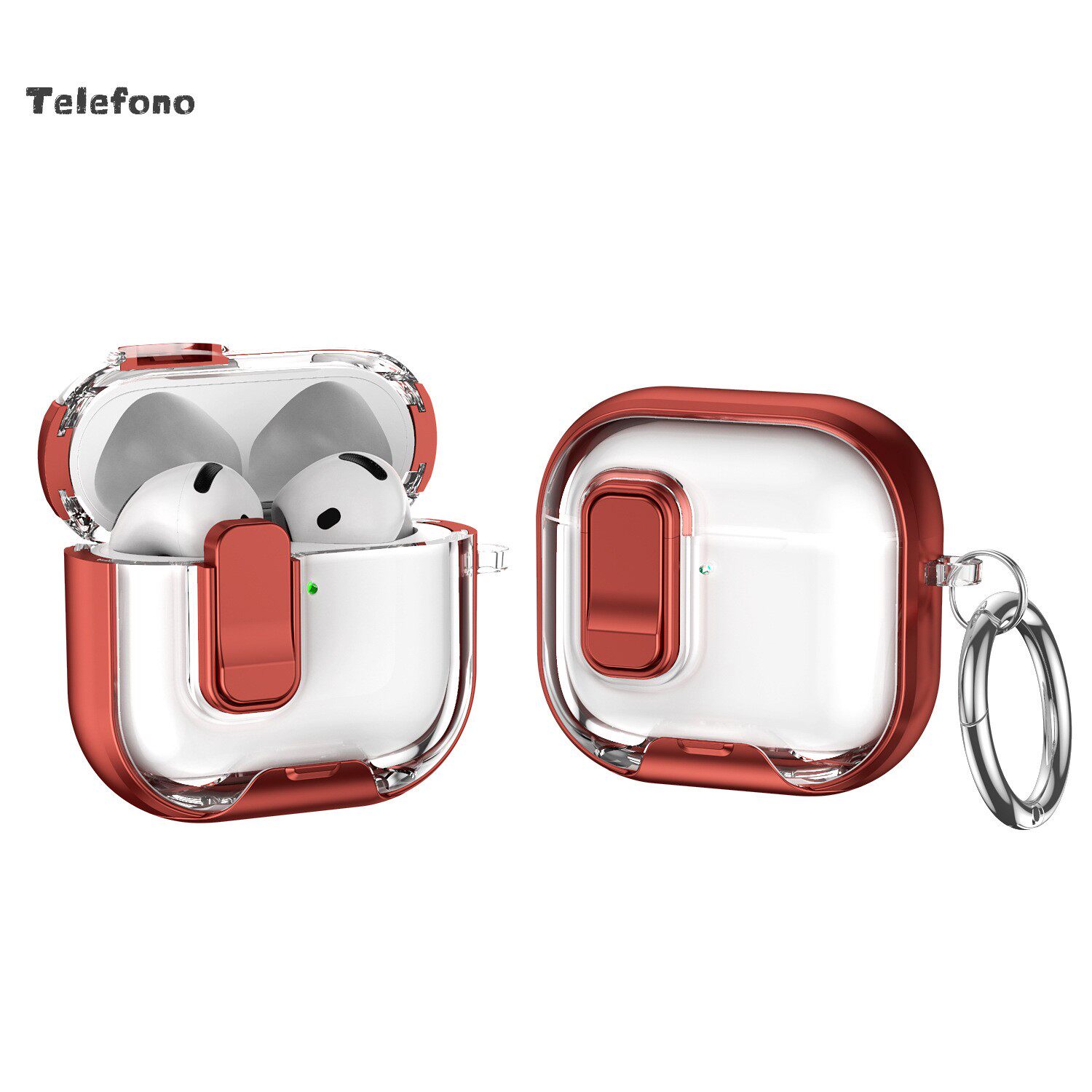 适用苹果AirPods Pro3蓝牙耳机壳新款AirPods1/2/3/4代保护套安全锁扣金属挂扣款隐形支架Pro/Pr
