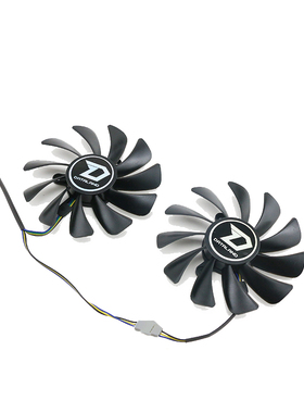 适用电扇迪兰 DEVIL RX 580 RX590 8G 显卡散热风扇 全新温控静音