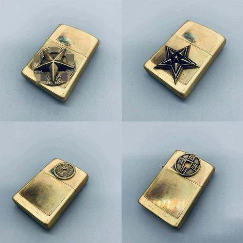 Медная зажигалка на керосине, нашивка, латунные металлические аксессуары, DIY