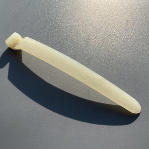 精美真品清代苏工和田白玉扁方发簪老玉器玉簪头饰老物件保真保老