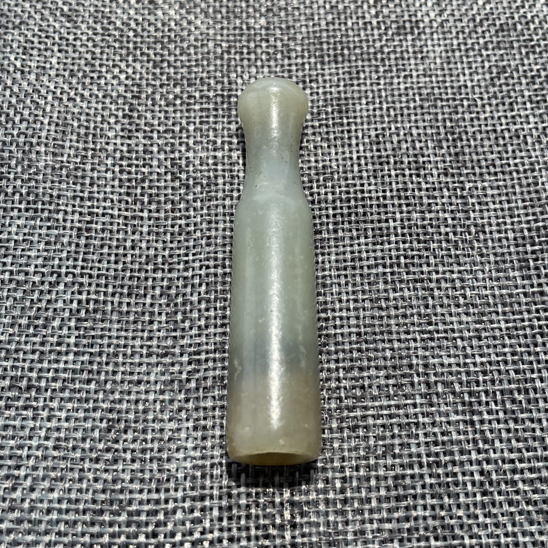 真品传世温润老包浆清代和田玉烟嘴老玉器杂件挂件老物件保真保老