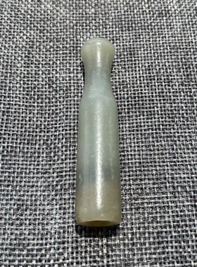 真品传世温润老包浆清代和田玉烟嘴老玉器杂件挂件老物件保真保老