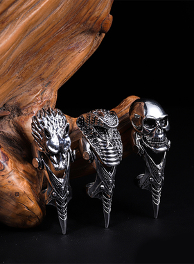 骷髅头关节戒指防身指套合金指环