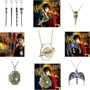 哈利波特魂器项链电影配饰福灵剂魔杖克劳冠冕特林标志时间转换器