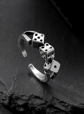 戒指女复古做旧开口趣味创新指环