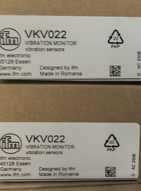 VKV022易福门IFM带直观开关点设定的振动监控器 PNP输出全新原装