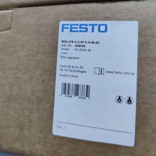 AS费斯托FESTO过滤减压阀订货号：529192 MS6 LFR
