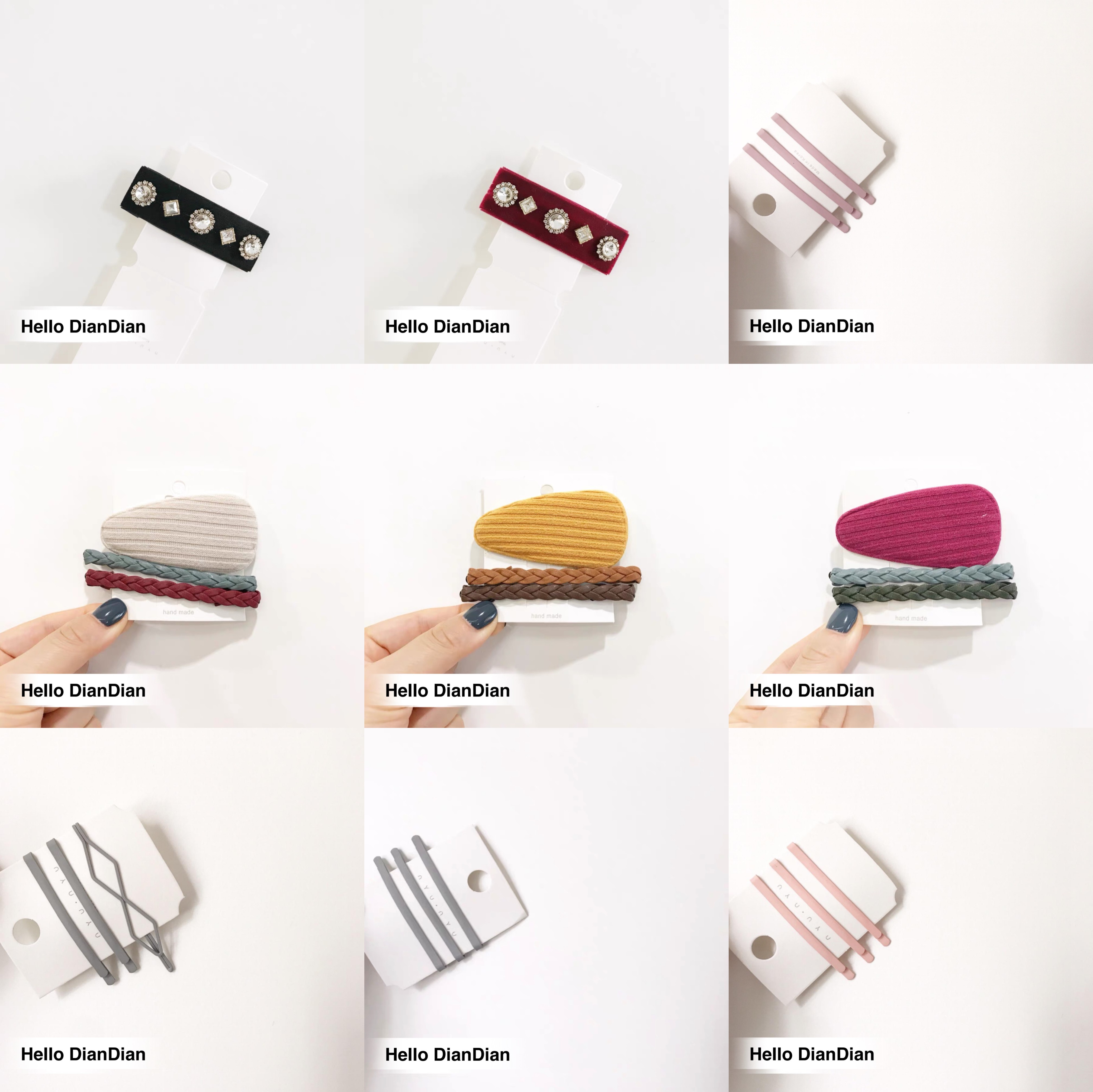 韩国小众设计师发夹组合