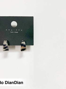 Hello DianDian 韩国小众设计师豹纹大气复古百搭ins网红耳环