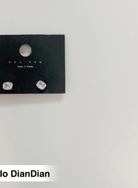 Hello DianDian 韩国小众设计师方形锆石精致小巧气质百搭ins耳钉