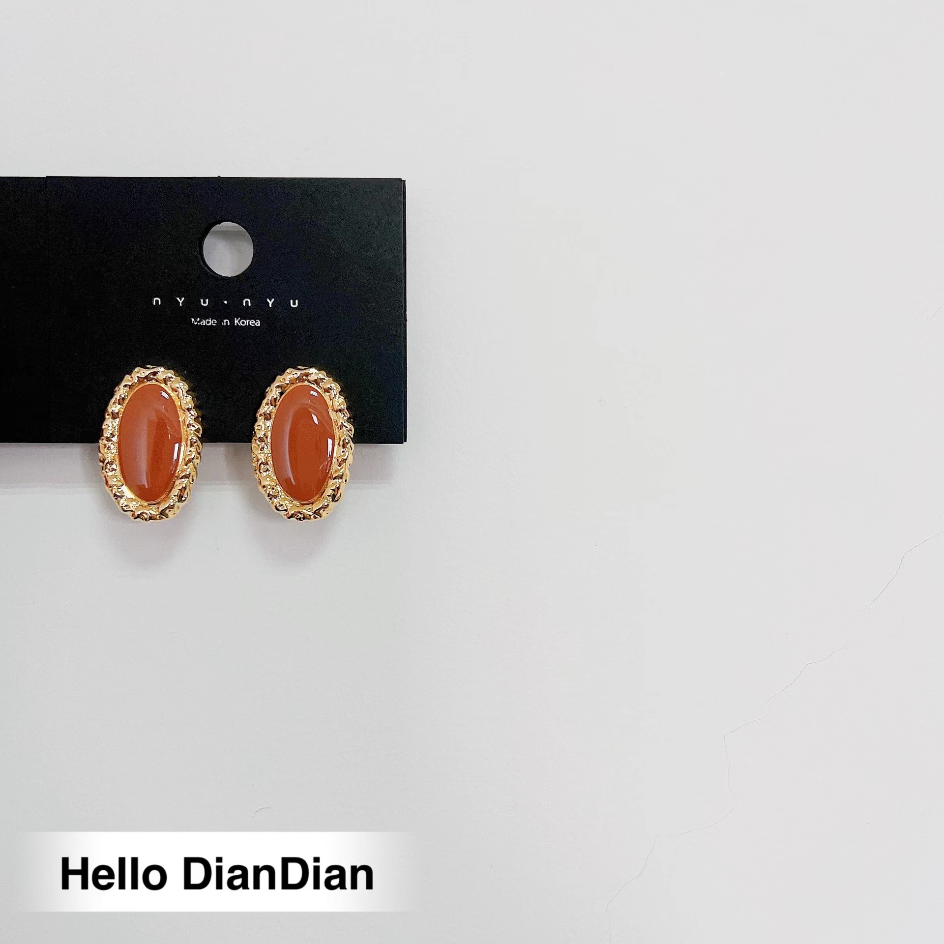 韩国小众金属气质耳钉