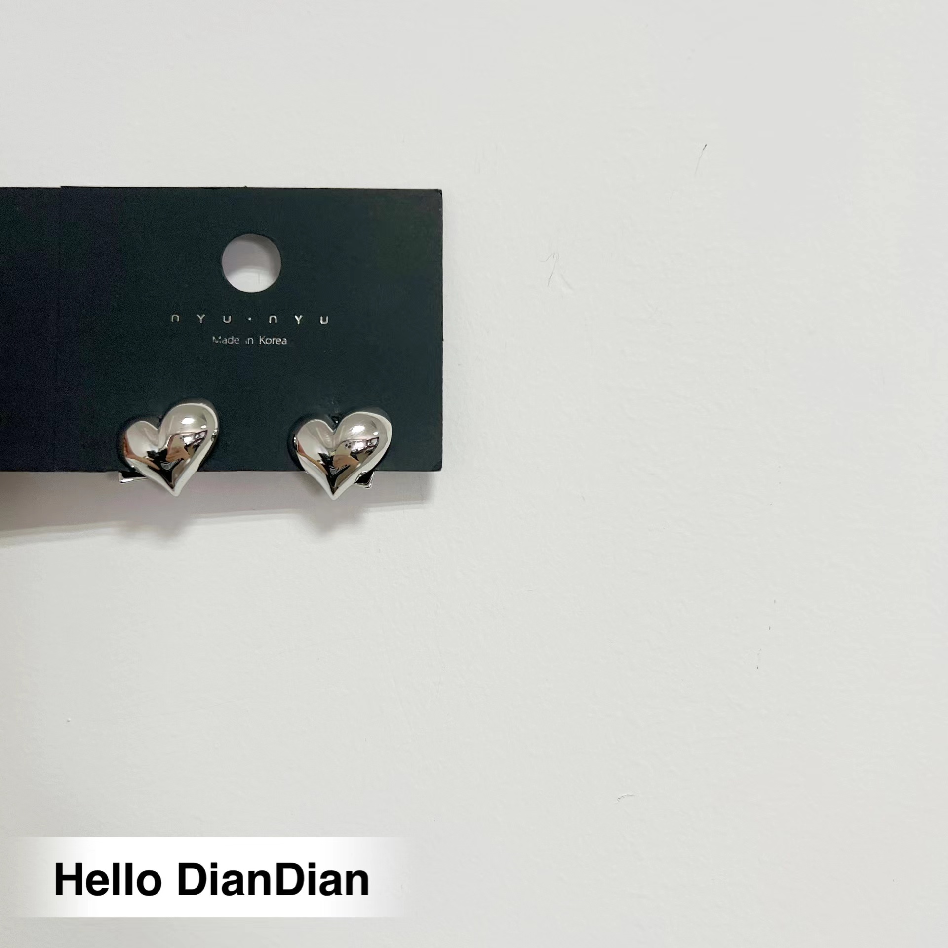 百搭金属爱心前后款ins网红耳环