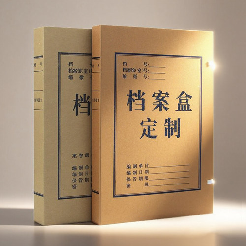 档案盒资料盒牛皮纸无酸纸会计凭证文件夹收纳盒办公用品定制订做