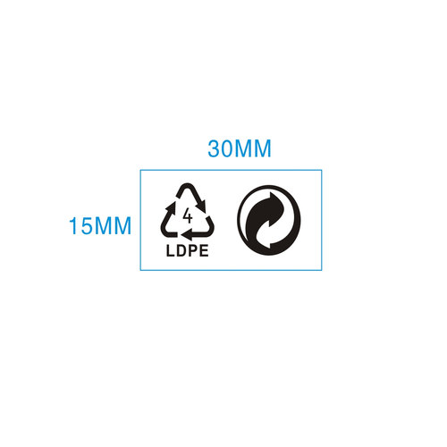 透明OPP包装袋用LDPE4加环保回收透明标贴4号循环贴 1170个/30元