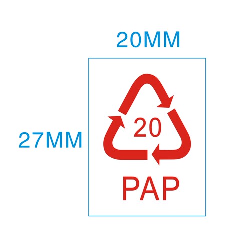 现货红色PAP20环保标贴 出口外箱彩盒包装用20标签 (1000个/30元)