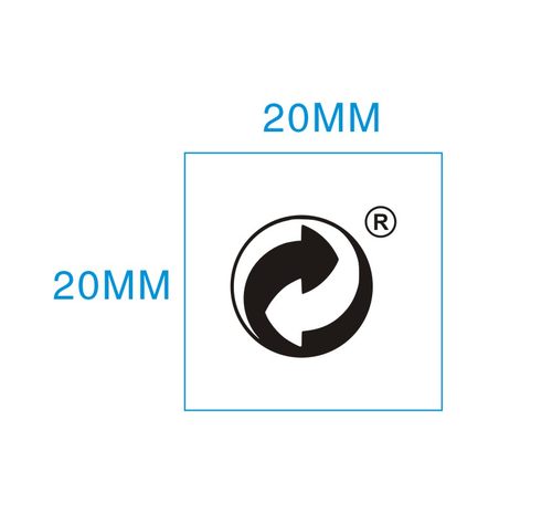 透明环保标志贴循环图标不干胶标签贴通用回收标识贴 1400个/30元