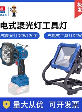 东成充电式聚光灯DCWL2001工具灯DCWL20户外家用便携远射灯照明灯
