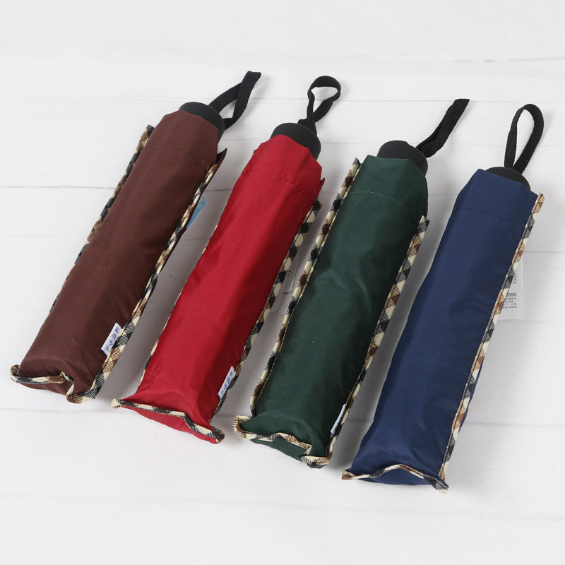 海螺375n三折十骨加大加固碰击布拒水商务晴雨伞折叠广告礼品伞