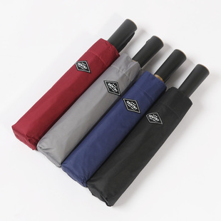 大光明GM8809休闲夏日三折加大内翻黑胶防紫外线防晒遮阳商务伞