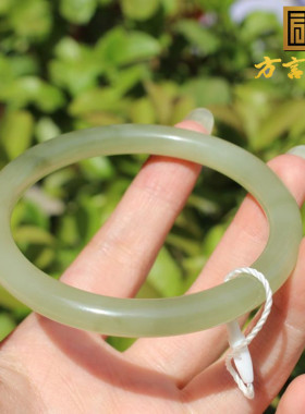 青海料起荧光湖水绿59mm精美手镯