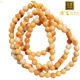 方言聚红皮羊脂玉底鸡油黄色黄沁籽料圆珠项链多圈手链配吊坠子R
