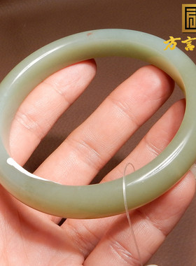 方言和田玉新疆且末蓝带糖手镯