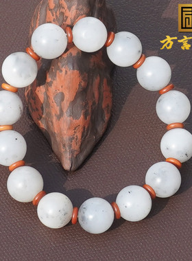 方言新疆油润细腻点墨青花籽手串