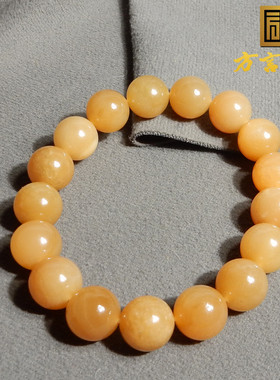 新疆且末老料黄金糖12mm圆珠手串