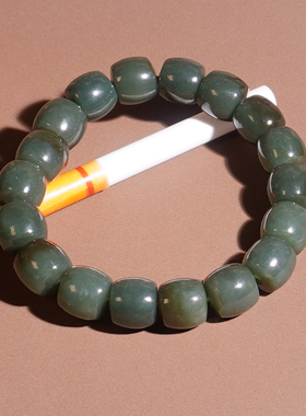 和田玉新疆且末料蓝色基调手串