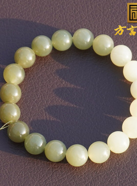 方言和田玉青海料白玉渐变湖水绿