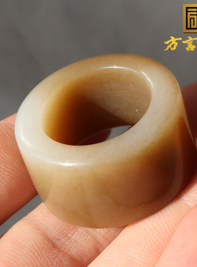 方言和田玉高油细糯俄糖白玉扳指