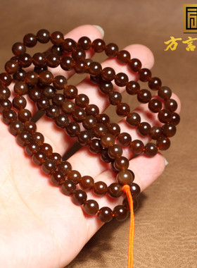 大漏仅2480元和田玉新疆且末料细润高脂老红糖玉卡6mm手串项链A6