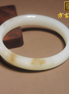 抢疯了方言和田玉新疆且末料油润白玉带一口糖56mm细条时尚手镯h0