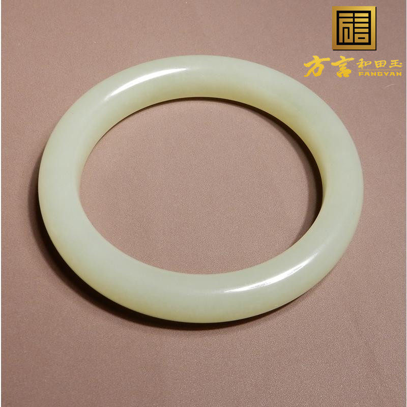 重量级方言和田玉青海老坑料无结构晴水色内径59mm小众高奢手镯A6