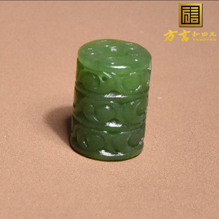 抢疯了方言和田玉特惠精品俄料正阳绿碧玉勒子仿古祥云吊坠挂件h8