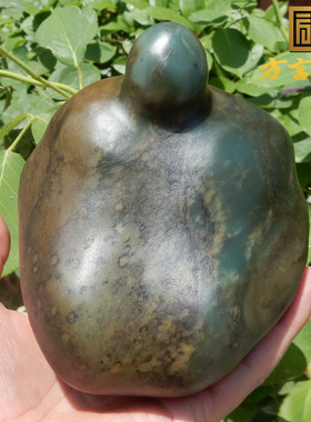 亏麻了方言和田玉镇店金鹿皮蓝色蓝玉原生籽料异型意境原石玩料w1