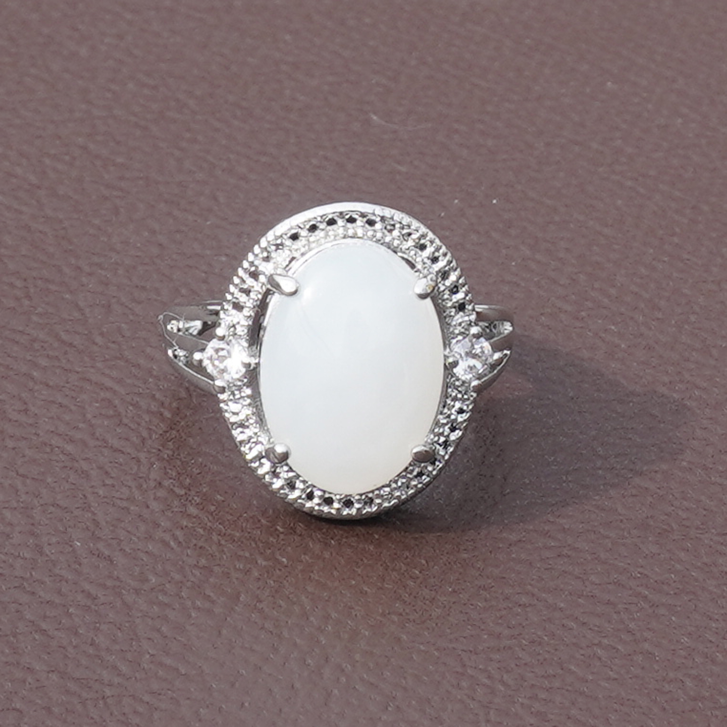 方言和田玉青海老坑冰底白玉戒指