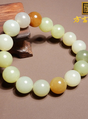 方言和田玉糖玉黄口青海白玉手串