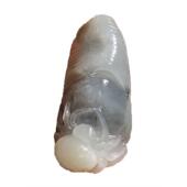 方言和田玉放漏新疆温润意境聚墨青花籽料稀缺吊坠知足常乐挂件R