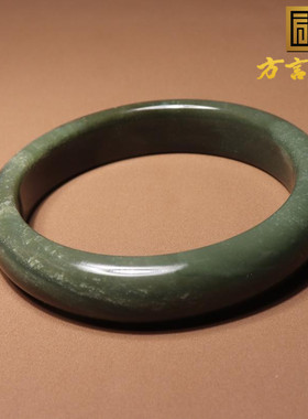方言和田玉沙枣青细腻油润手镯