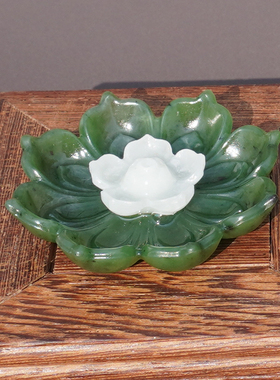 方言和田玉俄料细润碧玉阳绿摆件