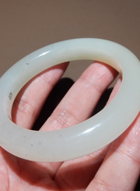 方言且末料糖白玉高冰高细手镯