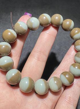 放漏方言新疆和田玉老熟且末蓝带糖特色聚宝盆油润细腻12mm手串S6