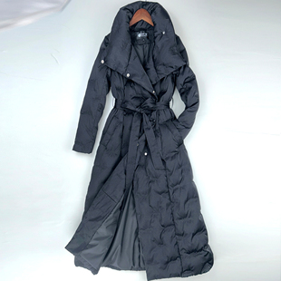 轻薄长款过膝羽绒服女时尚修身显瘦2025新款轻薄保暖羽绒服女外套