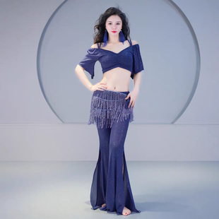 舞娘2025新款肚皮舞套装练功习服性感显瘦表演出网纱东方舞蹈团服