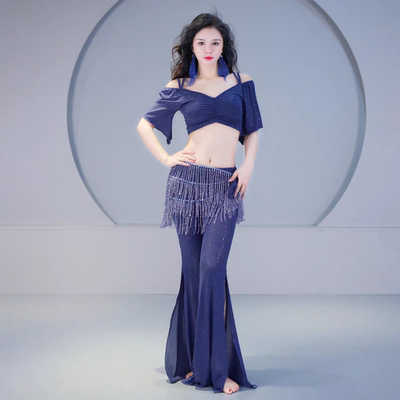 舞娘新款肚皮舞网纱东方舞蹈团服